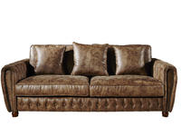 vintage fabric chesterfield sofa with movable cushions and deep buttons
