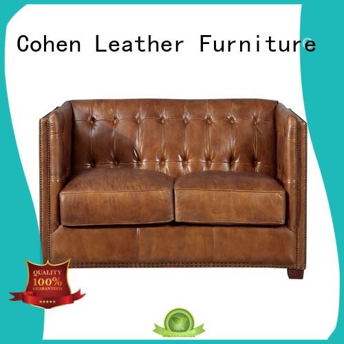 Vintage Deep On Chesterfield Leather Sofa With Movable